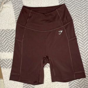 Gymshark XS biker shorts brown never worn